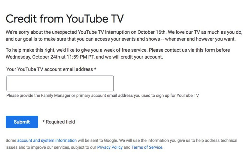 YouTube “bồi thường” người dùng một khoản tiền vì sự cố sập mạng
