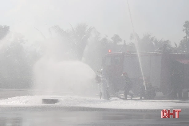 Diễn tập cứu hỏa tại khu nghỉ dưỡng cao cấp nhất Hà Tĩnh