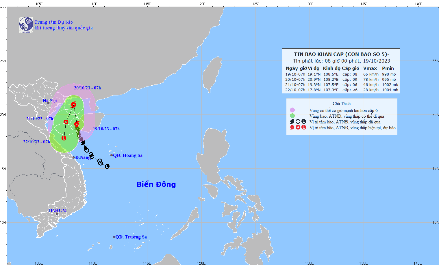 Tin mới nhất về cơn bão số 5
