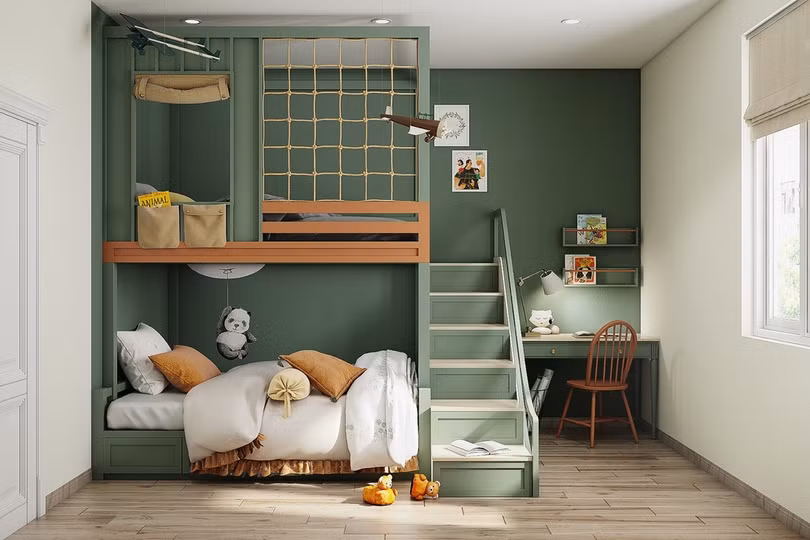 Những không gian phòng ngủ trẻ em rực rỡ sắc màu