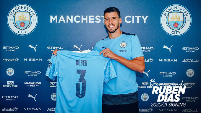 Man City chính thức công bố tân binh Ruben Dias với áo số 3