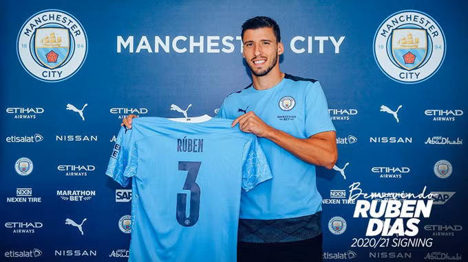 Man City chính thức công bố tân binh Ruben Dias với áo số 3