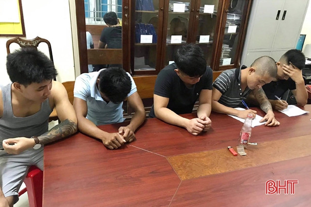 Công an Lộc Hà liên tiếp bắt 9 đối tượng sử dụng ma túy trong đêm vắng