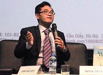 Bác sĩ Anh Nguyễn tham gia một sự kiện ra mắt sách vào năm 2016. Bột ngọt dưới góc nhìn của chuyên gia dinh dưỡng