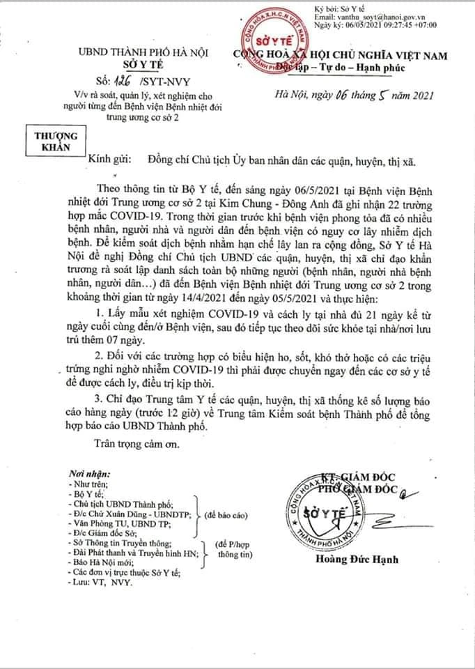 42 ca mắc Covid-19 tại BV Bệnh Nhiệt đới Trung ương cơ sở 2