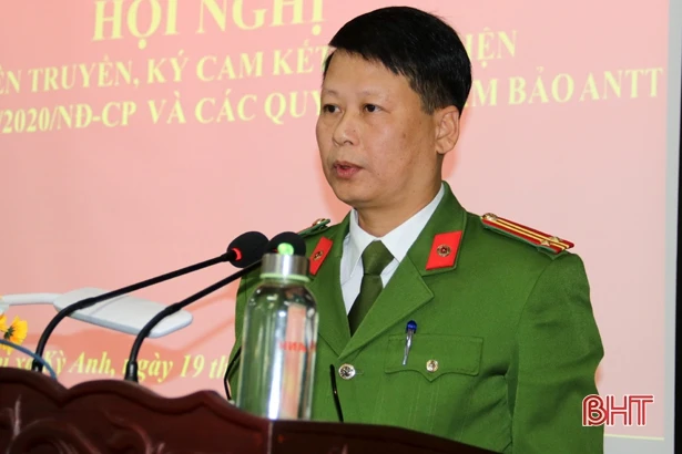 102 chủ cơ sở kinh doanh ở TX Kỳ Anh cam kết thực hiện nghị định mới về sử dụng pháo nổ