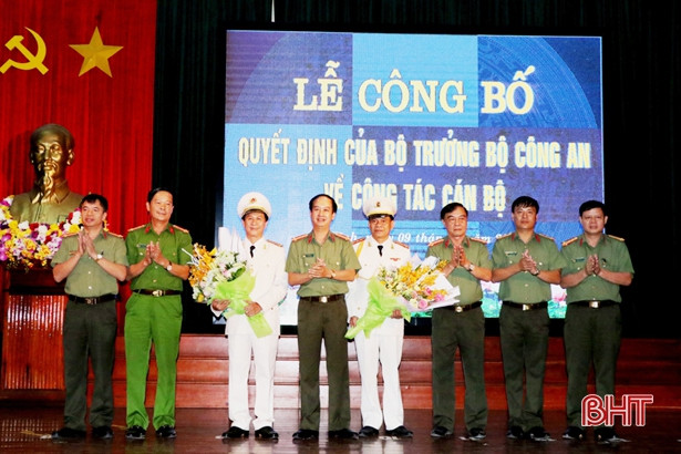 Bổ nhiệm, điều động 2 Phó Giám đốc Công an tỉnh Hà Tĩnh