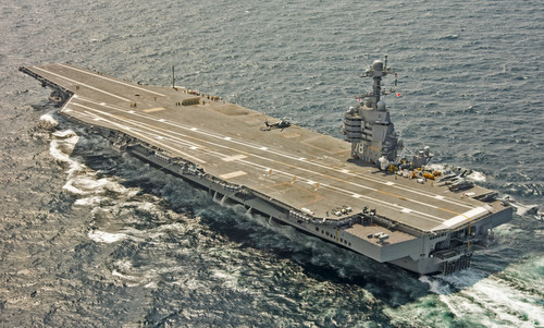Tàu sân bay USS Gerald R. Ford trong chuyến thử nghiệm giữa năm 2017. Ảnh: USNI. Chiến lược tàu sân bay có thể khiến Mỹ ngậm quả đắng trên chiến trường tương lai