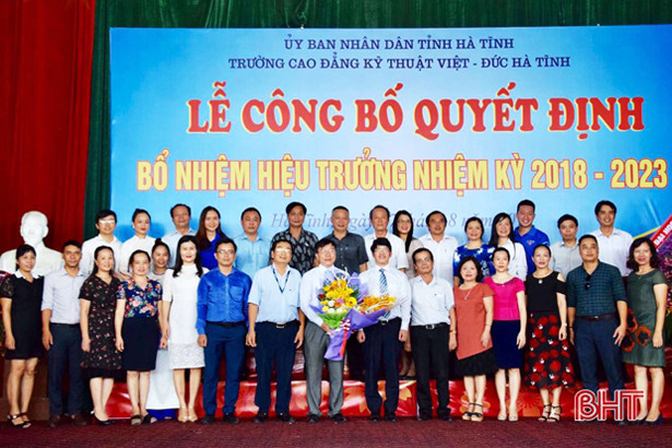 Trường Cao đẳng Kỹ thuật Việt - Đức Hà Tĩnh có hiệu trưởng mới