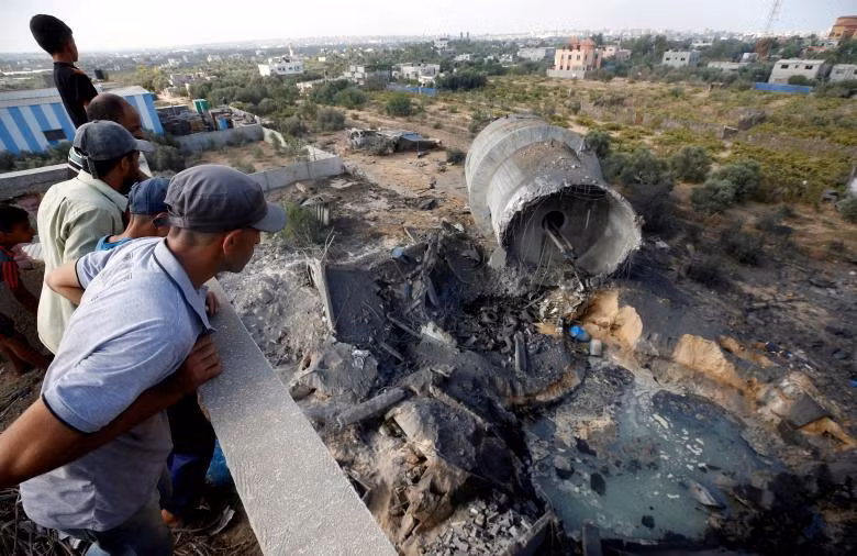 Hiện trường vụ không kích Hamas ở Dải Gaza của Israel