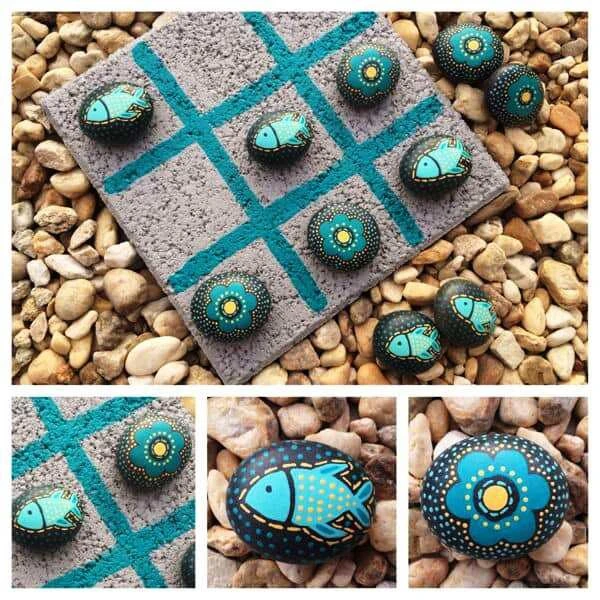 Những bức tranh độc đáo xếp từ những viên sỏi