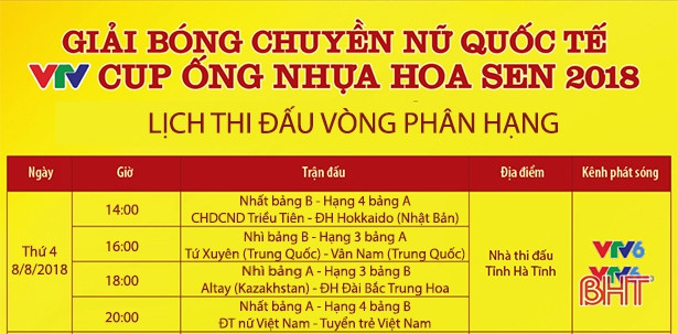 Ban Tổ chức đổi lịch thi đấu của đội tuyển Việt Nam tại VTV Cup 2018