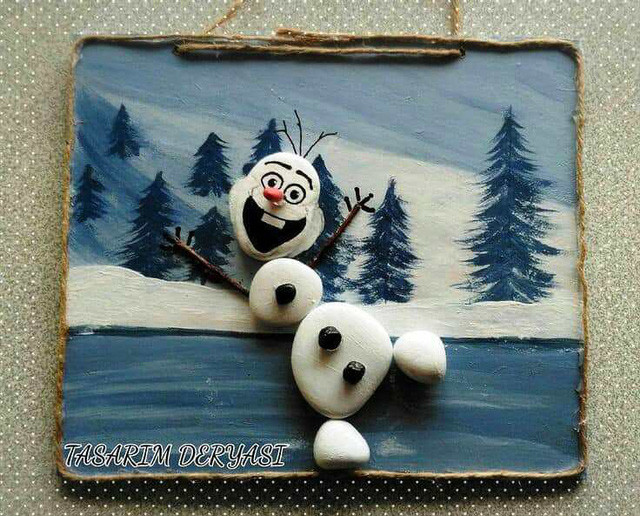 Những bức tranh độc đáo xếp từ những viên sỏi