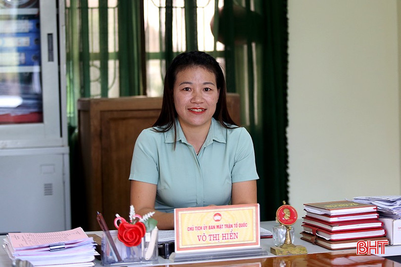 Chị Võ Thị Hiền - Chủ tịch Ủy ban MTTQ xã Thiên Lộc. bqbht_br_b1.jpg