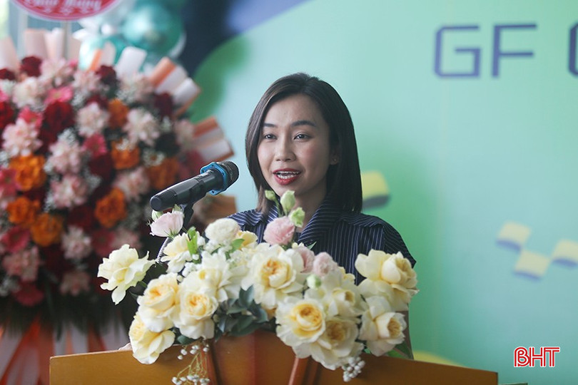Bà Trần Tiểu Yến - Giám đốc Phát triển mạng lưới Green Future Việt Nam phát biểu tại lễ khai trương. bqbht_br_a6.jpg