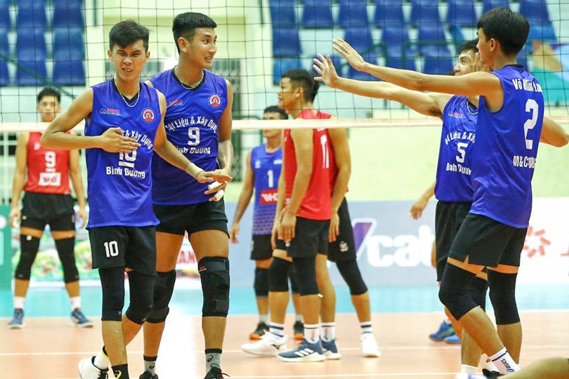 Vật liệu xây dựng Bình Dương thể hiện sức mạnh khi toàn thắng 3 trận ở vòng bảng. Ảnh Internet. a22222.jpg