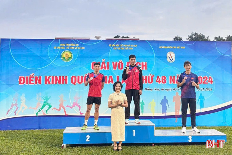 Điền kinh Hà Tĩnh giành 11 huy chương, xếp thứ tại giải vô địch quốc gia 2024. bqbht_br_1.jpg