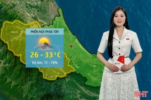 Thời tiết Hà Tĩnh hôm nay 3/8: Trời nắng nhẹ, có mưa vài nơi