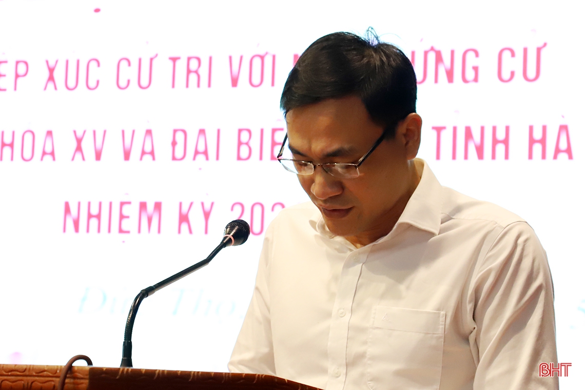 Chánh Văn phòng Trung ương Đảng và Chủ tịch UBND tỉnh Hà Tĩnh vận động bầu cử tại Đức Thọ