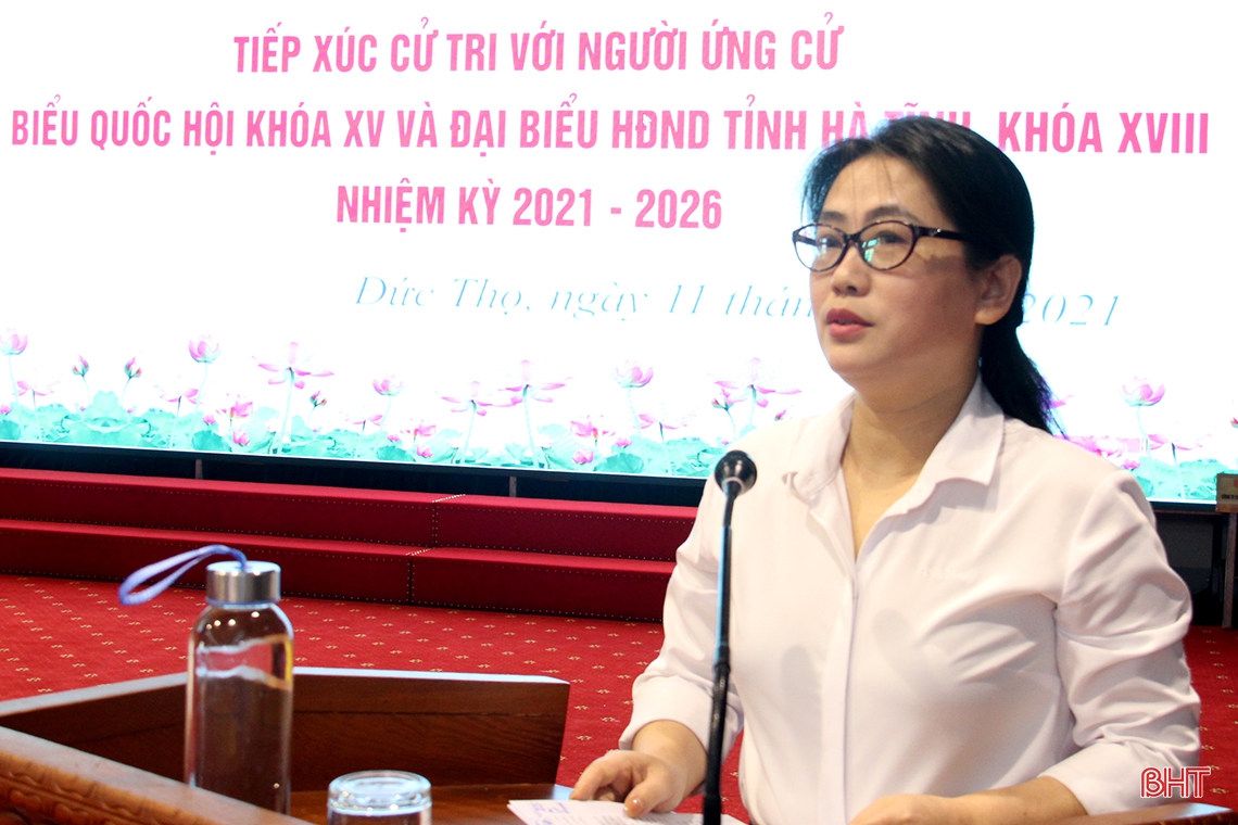 Chánh Văn phòng Trung ương Đảng và Chủ tịch UBND tỉnh Hà Tĩnh vận động bầu cử tại Đức Thọ