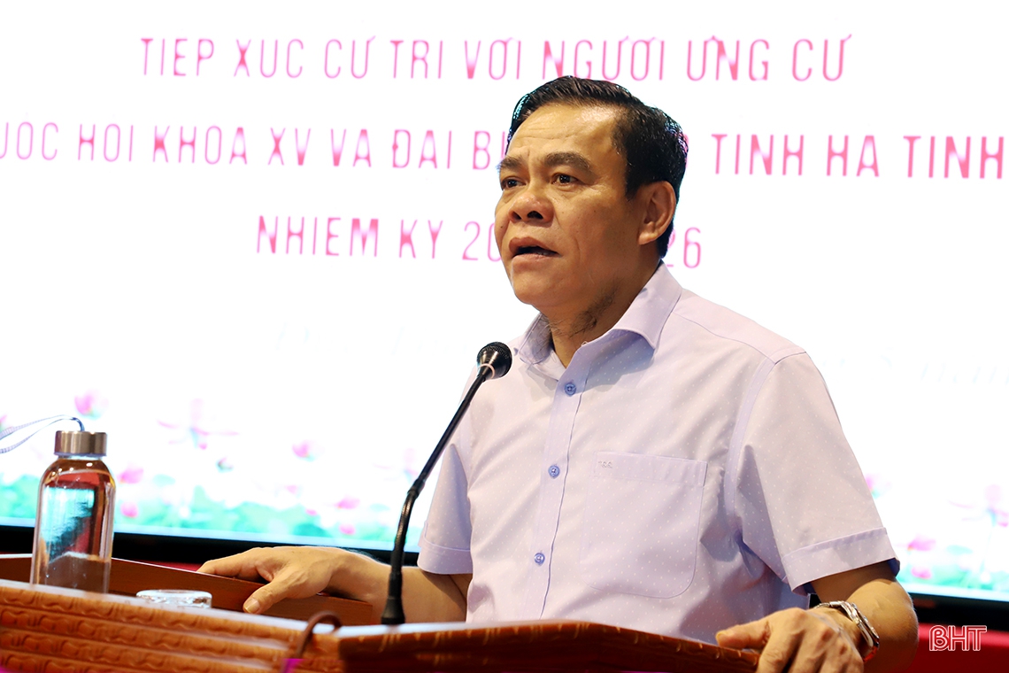 Chánh Văn phòng Trung ương Đảng và Chủ tịch UBND tỉnh Hà Tĩnh vận động bầu cử tại Đức Thọ