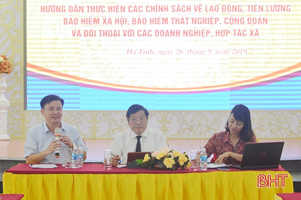 Tháo gỡ vướng mắc về chính sách bảo hiểm, lao động cho doanh nghiệp, HTX ở Hà Tĩnh