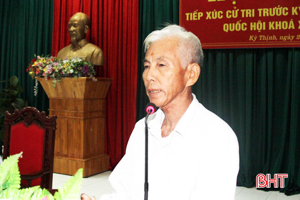 Cử tri thị xã Kỳ Anh đề nghị quan tâm đến nhân dân vùng quy hoạch