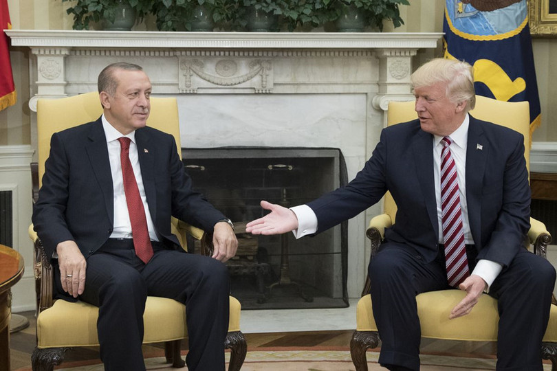 Tổng thống Thổ Nhĩ Kỳ Recep Tayyip Erdogan (trái) gặp Tổng thống Mỹ Donald Trump tại Nhà Trắng vào tháng 5/2017. Ảnh: Getty . Chờ đợi gì ở 600 cuộc họp tại Đại hội đồng Liên Hợp Quốc