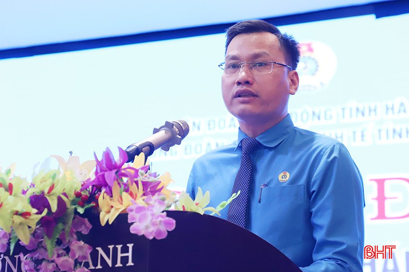 Chủ tịch Công đoàn Các khu kinh tế tỉnh Nguyễn Đức Thạch phát động Tháng Công nhân 2024. bqbht_br_8.jpg