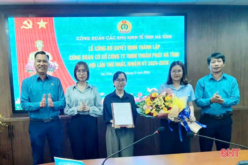 Công đoàn cơ sở Công ty TNHH Thuần Phát Hà Tĩnh được thành lập vào tháng 8/2024. bqbht_br_6.jpg