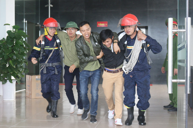 Phương án đối phó với cháy lớn tại tòa nhà 9 tầng Viettel Hà Tĩnh