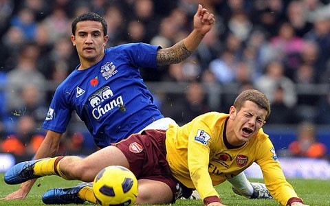 Những nỗ lực của Everton chỉ giúp họ có được bàn danh dự của Cahill. Những nỗ lực của Everton chỉ giúp họ có được bàn danh dự của Cahill.