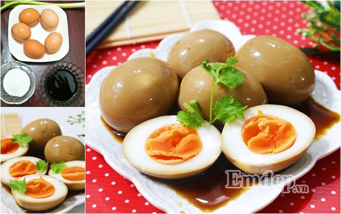 la mieng voi mon trung ngam nuoc tuong rat thom ngon