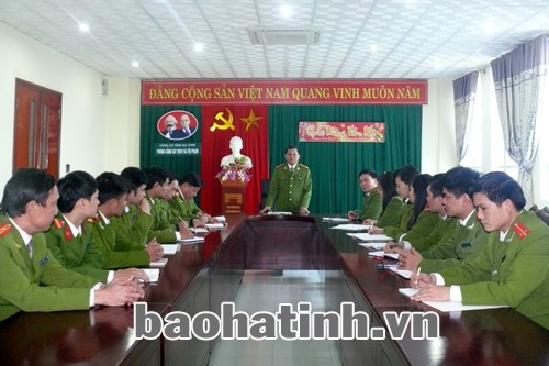 CBCS Phòng Cảnh sát truy nã tội phạm Công an Hà Tĩnh triển khai nhiệm vụ