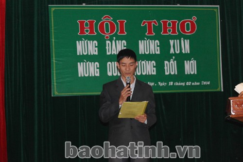 Nhiều bài thơ hay ca ngợi công cuộc xây dựng NTM của xã