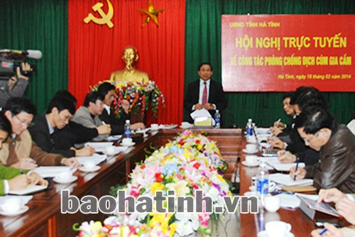 Phó Chủ tịch UBND tỉnh Lê Đình Sơn chủ trì tại điểm cầu Hà Tĩnh.