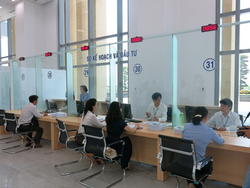 Hoạt động bên trong trung tâm hành chính.