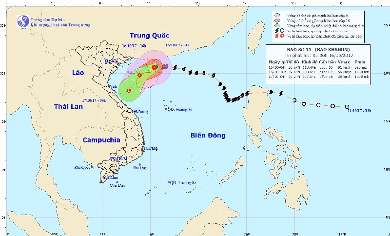 bao so 11 suy yeu dan thanh ap thap canh bao mua lon