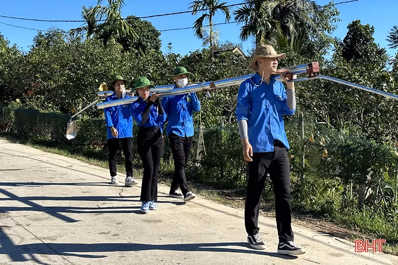 Mùa hè xanh” của các đội sinh viên tình nguyện ở Hà Tĩnh