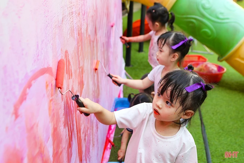 Vui hết cỡ với lễ hội Funny Colors của các bạn nhỏ Mầm non Trí Đức
