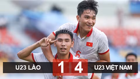 Kết quả U23 Lào 1-4 U23 Việt Nam: Mở toang cánh cửa đi tiếp