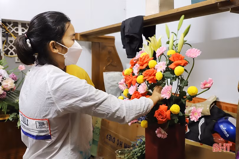 Hoa tươi tại TP Hà Tĩnh “đắt hàng” dịp lễ 20/10