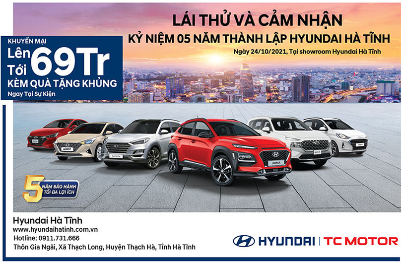 Hyundai Hà Tĩnh: Lái thử Hyundai - Trải nghiệm đẳng cấp