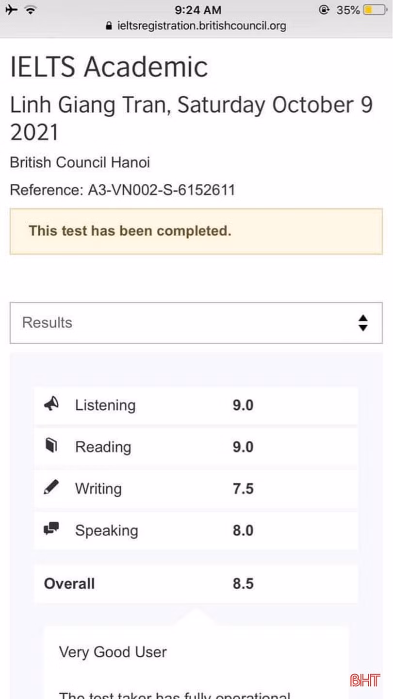 Bí quyết chinh phục 8.5 IELTS tiếng Anh của nữ sinh trường chuyên Hà Tĩnh