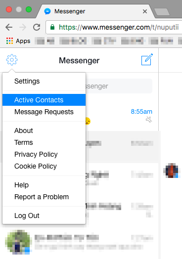 lam sao tro nen vo hinh khi online tren facebook messenger