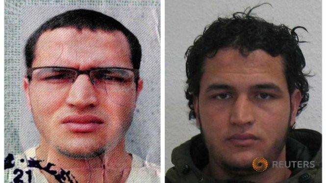 Cảnh sát đang truy lùng nghi can người gốc Tunisia Anis Amri vì nghi ngờ y liên quan đến vụ tông xe vào đám đông tại một chợ Giáng sinh ở Berlin - Ảnh: Reuters duc truy na nghi can goc tunisia tren toan chau au