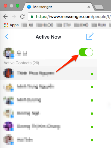 lam sao tro nen vo hinh khi online tren facebook messenger