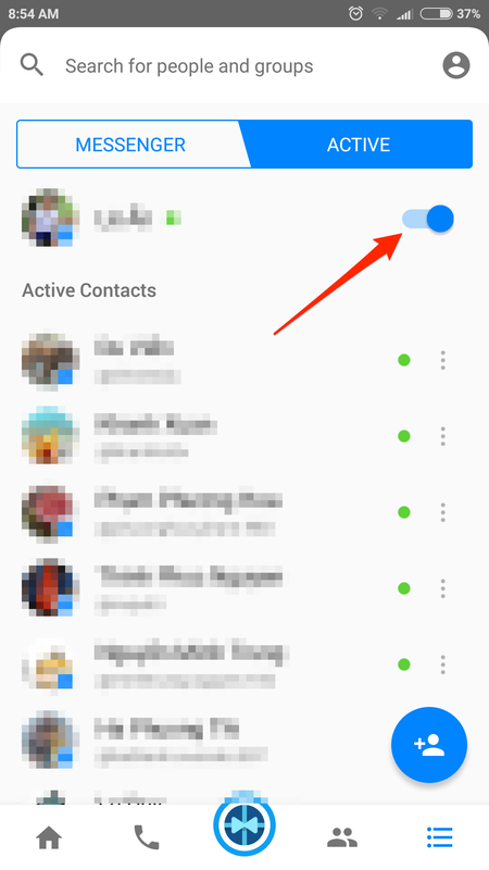 lam sao tro nen vo hinh khi online tren facebook messenger