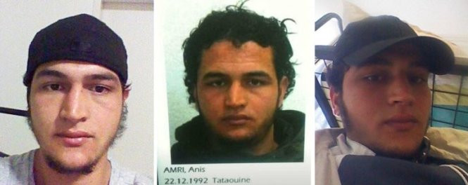 Chân dung tên Anis Amri - Ảnh chụp màn hình vi sao ke khung bo lot luoi an ninh duc
