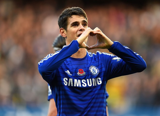 Oscar sang Trung Quốc khi mới 25 tuổi. Ảnh: Getty Images. wenger lo ngai dong tien tu trung quoc